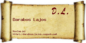 Darabos Lajos névjegykártya